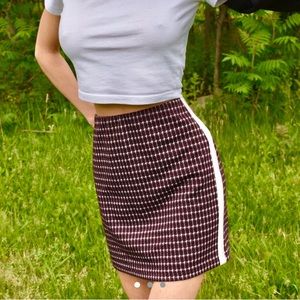 Forever 21 Maroon Patterned Skirt